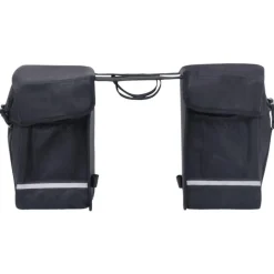 Sac de vélo double pour porte bagages étanche 35 L Noir