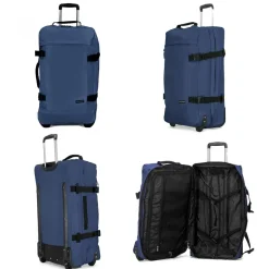 Sac de voyage à roulettes 74L double compartiment 70cm