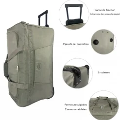 Sac de voyage avec roulettes 70L 64cm