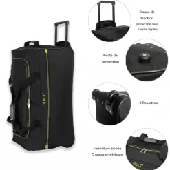 Sac de voyage avec roulettes 64L 65.50cm