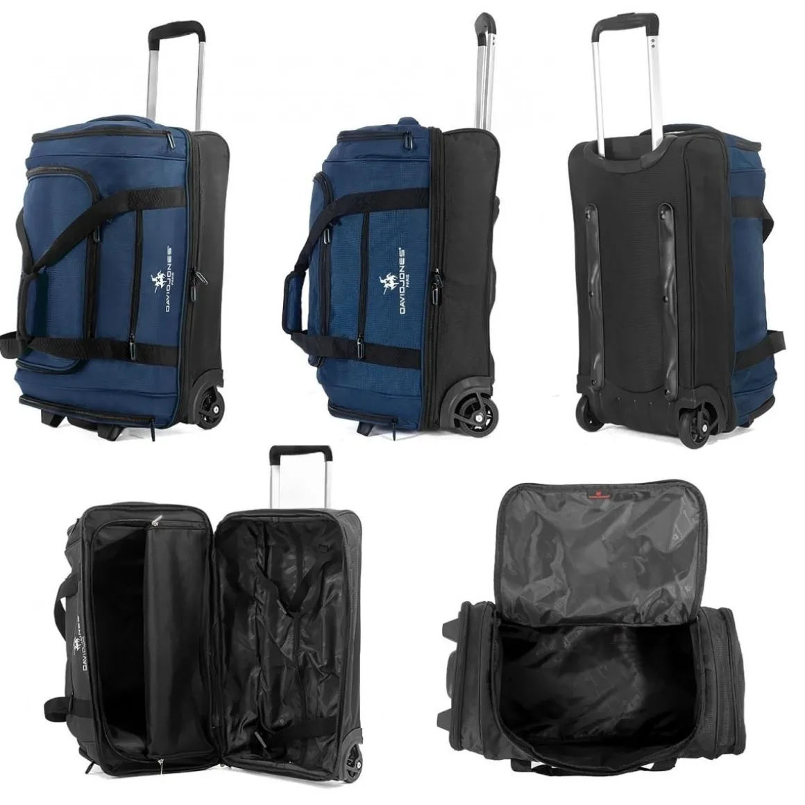 Sac de voyage cabine à roulettes 48L double compartiment 55cm