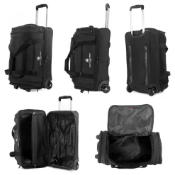 Sac de voyage cabine à roulettes 48L double compartiment 55cm