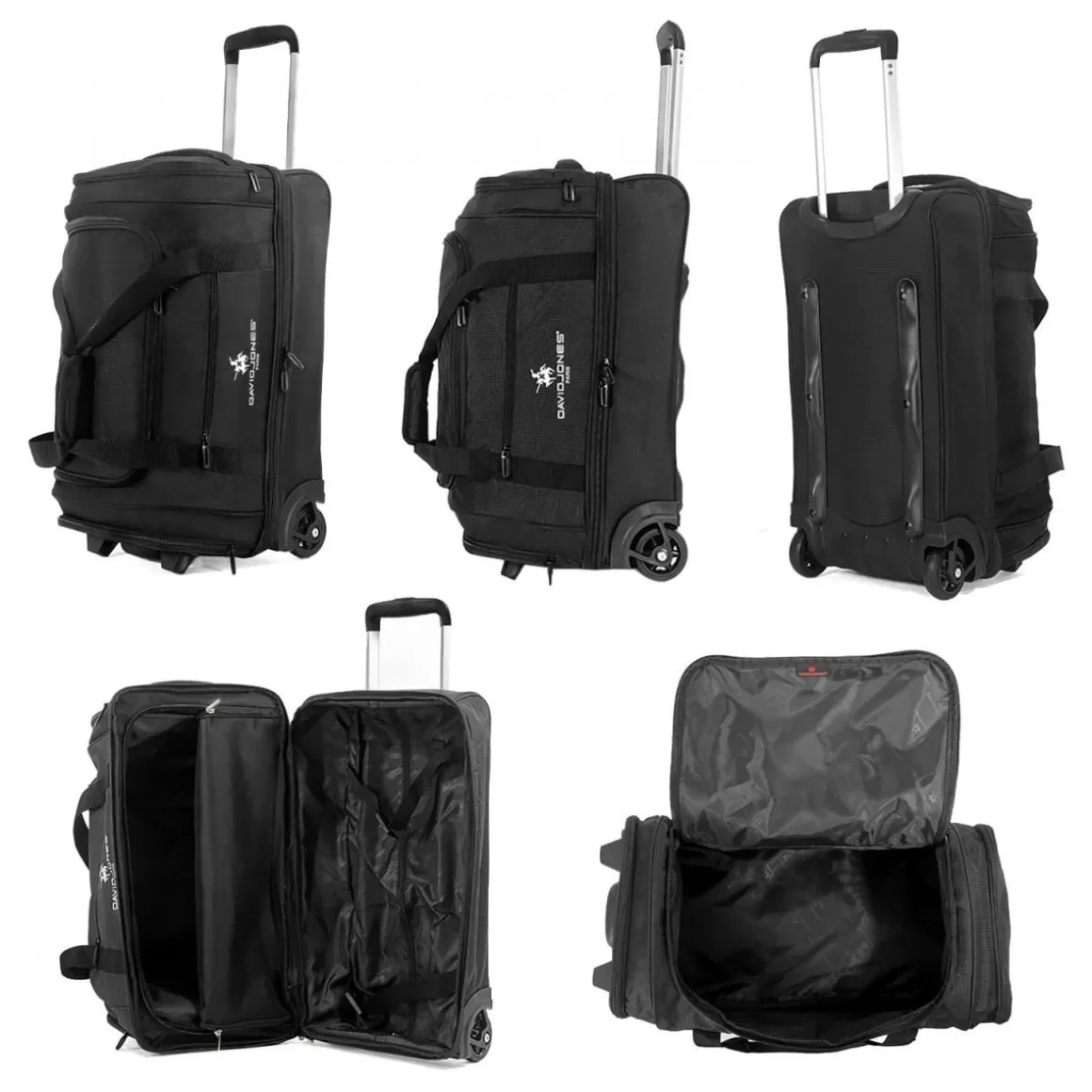 Sac de voyage cabine à roulettes 48L double compartiment 55cm