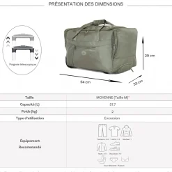 Sac de voyage cabine avec roulettes 42L 50cm