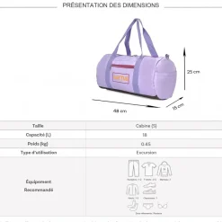 Sac de voyage week-end 18L et sport sans roulettes