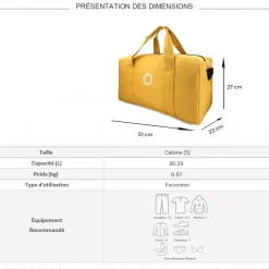Sac de voyage week-end 30L sans roulettes