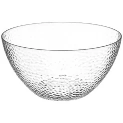 Saladier en Plastique Martelé 25cm Transparent
