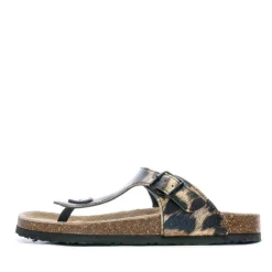 Sandales Noir/ Léopard Femme Beppi