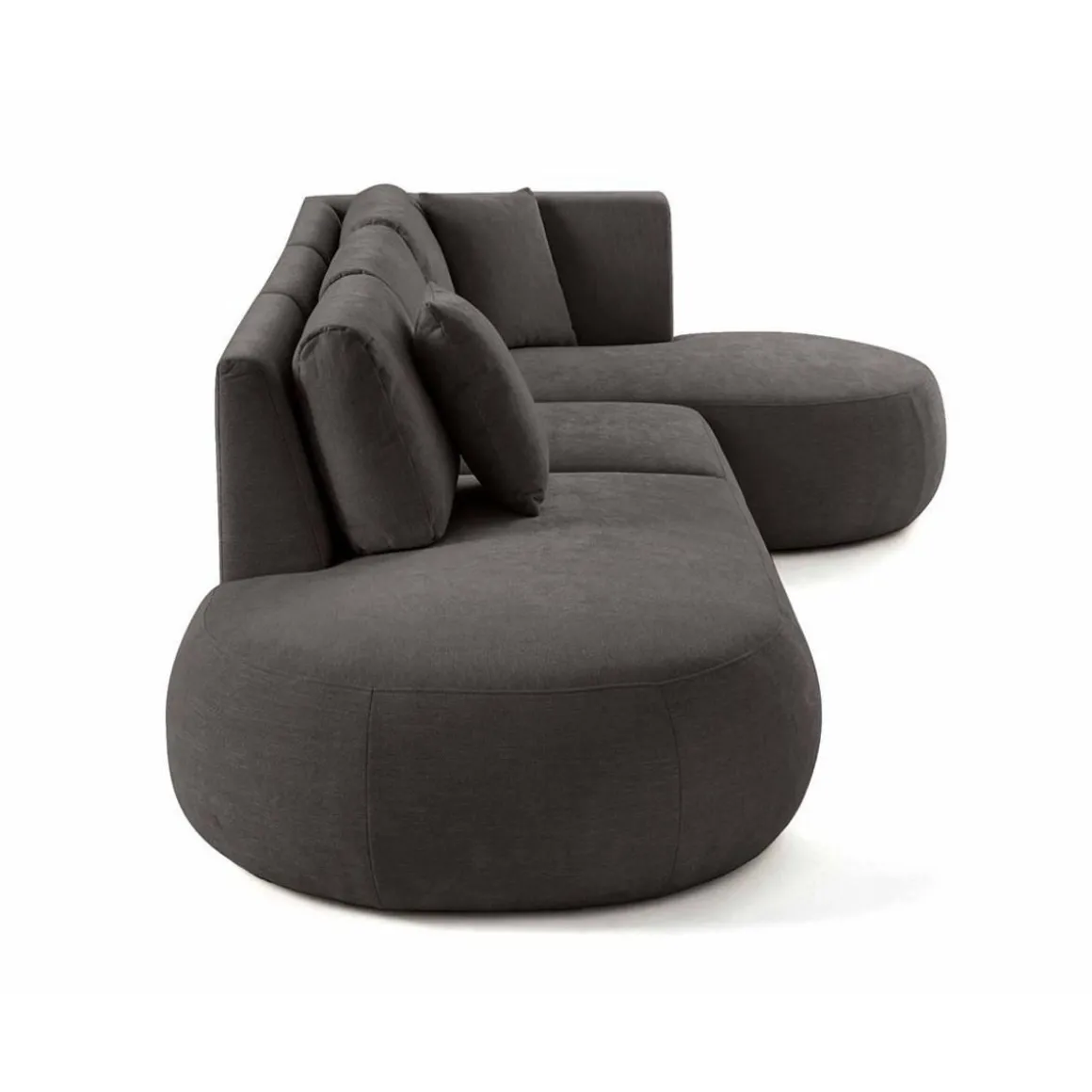 Santorini - canapé modulable d'angle droit - 5 places - en tissu texturé