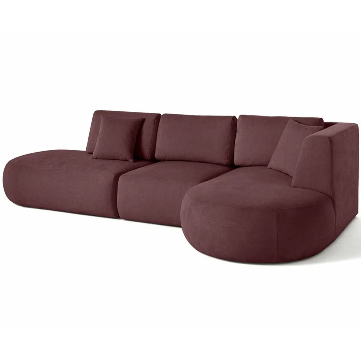 Santorini - canapé modulable d'angle droit - 5 places - en tissu texturé