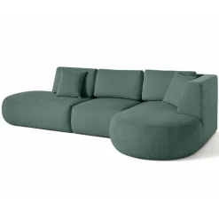 Santorini - canapé modulable d'angle droit - 5 places - en tissu texturé