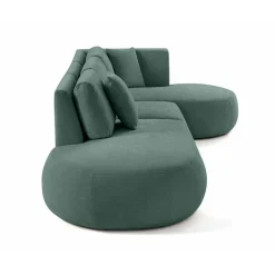 Santorini - canapé modulable d'angle droit - 5 places - en tissu texturé