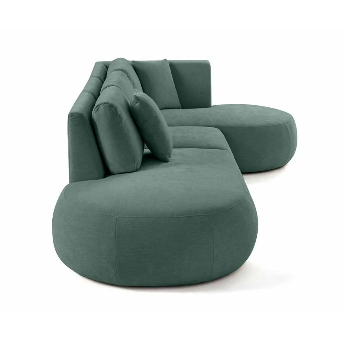 Santorini - canapé modulable d'angle droit - 5 places - en tissu texturé