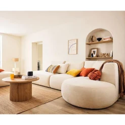 Santorini - canapé modulable d'angle droit - 5 places - en tissu texturé