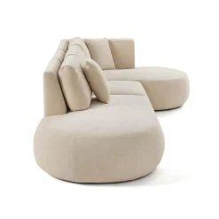 Santorini - canapé modulable d'angle droit - 5 places - en tissu texturé