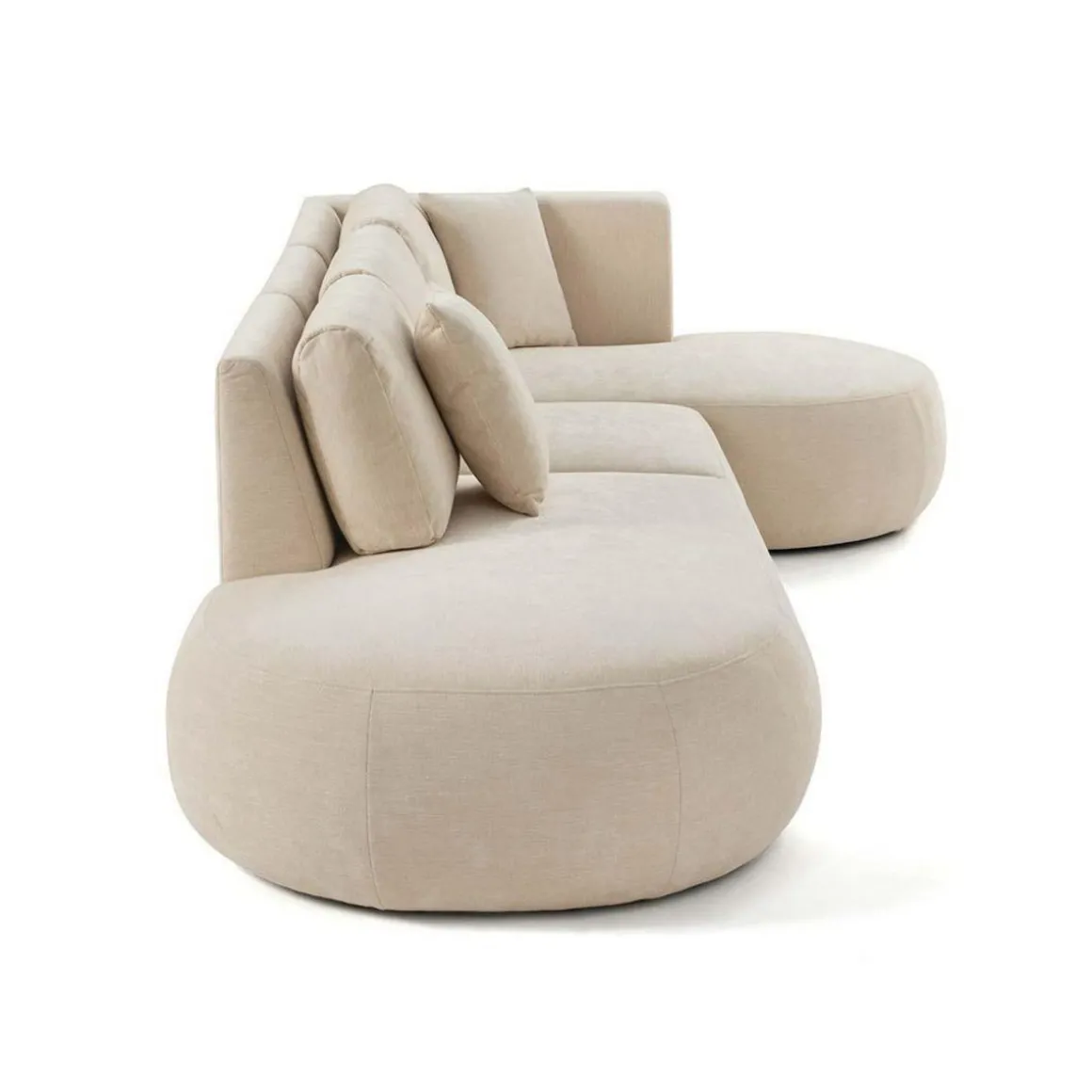 Santorini - canapé modulable d'angle droit - 5 places - en tissu texturé