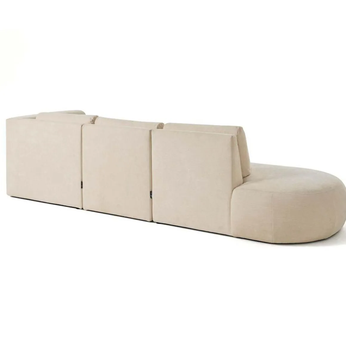 Santorini - canapé modulable d'angle droit - 5 places - en tissu texturé