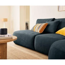 Santorini - canapé modulable d'angle droit - 5 places - en tissu texturé