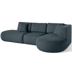 Santorini - canapé modulable d'angle droit - 5 places - en tissu texturé
