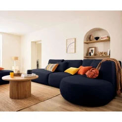 Santorini - canapé modulable d'angle droit - 5 places - en tissu texturé