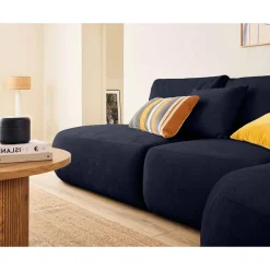 Santorini - canapé modulable d'angle droit - 5 places - en tissu texturé