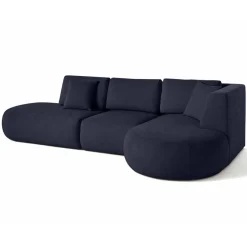 Santorini - canapé modulable d'angle droit - 5 places - en tissu texturé