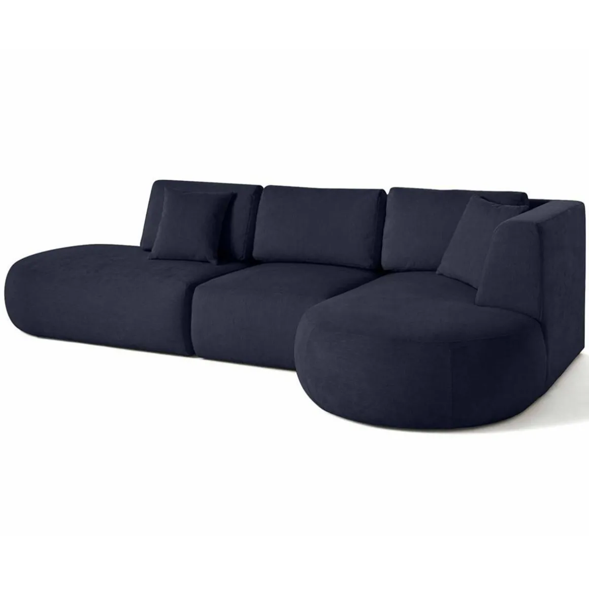 Santorini - canapé modulable d'angle droit - 5 places - en tissu texturé