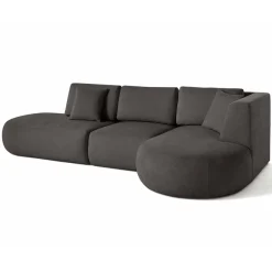 Santorini - canapé modulable d'angle droit - 5 places - en tissu texturé