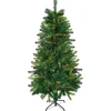 Sapin de Noël artificiel aspect réaliste Ø 60 x 150H cm 24 pommes de pin 360 branches imitation Nordmann