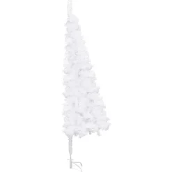 Sapin de Noël artificiel d'angle Blanc 150 cm PVC