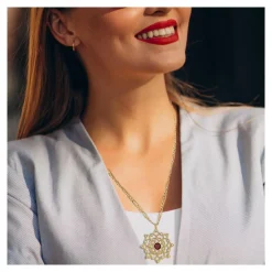 Sautoir SC Bohème orné d'une pierre œil de chat