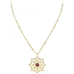 Sautoir SC Bohème orné d'une pierre œil de chat