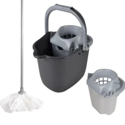 Seau Essoreur Récupérateur 16L Gris