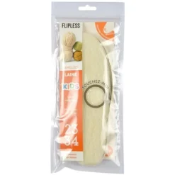 Semelles Enfant Laine Taille 23/34 Blanc