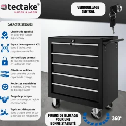 Servante d'atelier 5 tiroirs