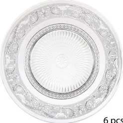 Service d'assiettes 18 pièces verre embossé RENAISSANCE