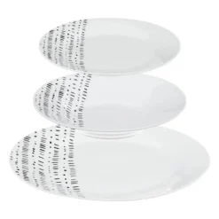 Service de Table 18 Pièces Berbère 27cm Blanc