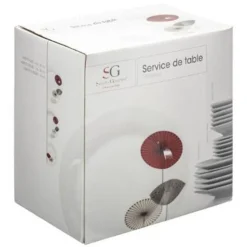 Service de Table 18 Pièces Osara 27cm Blanc