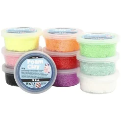 Set 10 pâtes à modeler Foam Clay - Pailleté 35 g