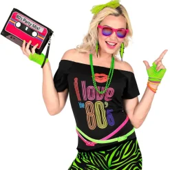 Set d'accessoires mode années 80 : Vert fluo