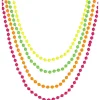 Set de 4 colliers de perles - Neon
