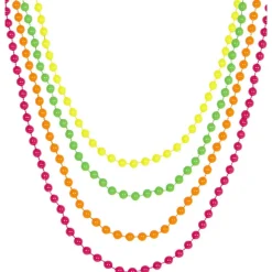Set de 4 colliers de perles - Neon