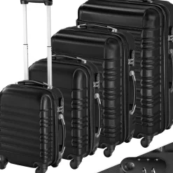 Set de 4 Valises Trolley - ABS - 4 Roues Pivotantes à 360°