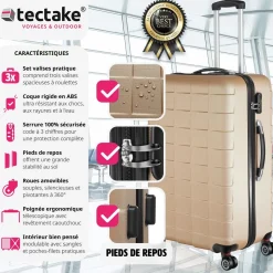 Set de 3 Valises Trolley Rigides