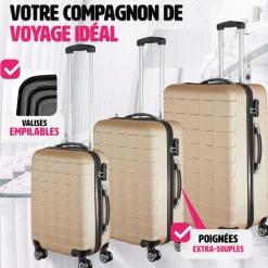 Set de 3 Valises Trolley Rigides