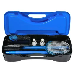 Set de Badminton complet avec filet 295 x 38 x 154 cm, raquettes, volants et étui de rangement