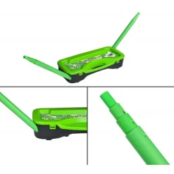 Set de Badminton complet avec filet 295 x 38 x 154 cm, raquettes, volants et étui de rangement