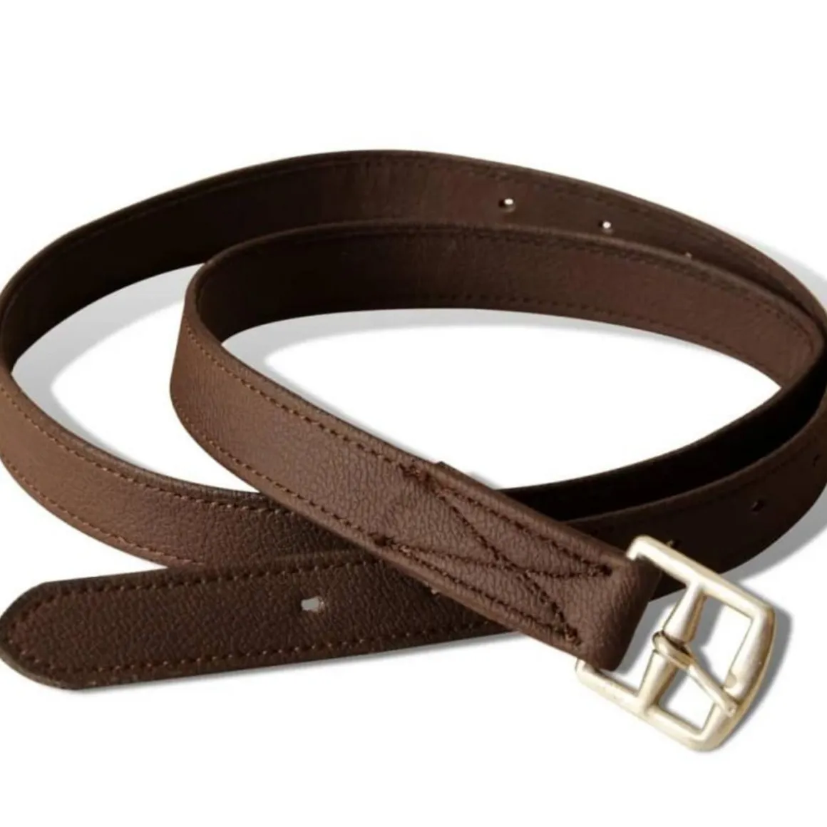 Set de selle équitation 17,5 en cuir véritable 12 cm 5 en 1 brun