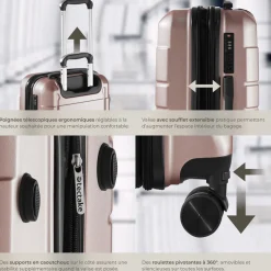 Set de valises rigides BRICE 3 pièces avec serrure à code