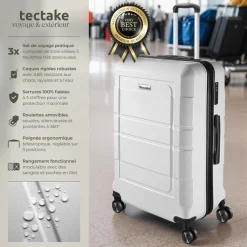 Set de valises rigides BRICE 3 pièces avec serrure à code